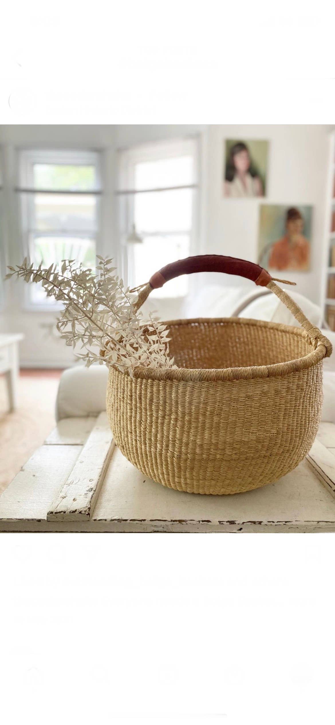 Natural Round basket: Small