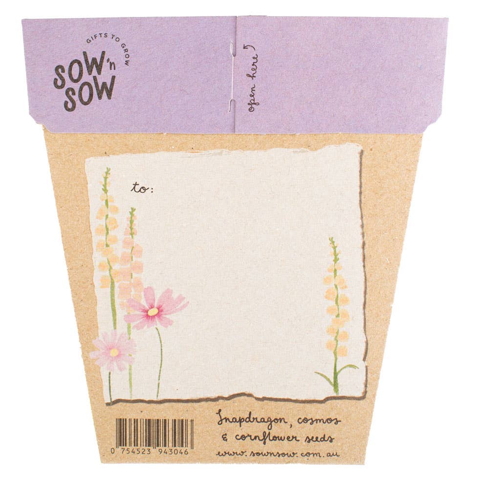 Happy Birthday Card Picnic Gift of Seeds