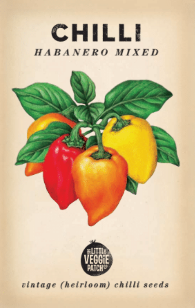 Chilli 'Habanero Mixed' Heirloom Seeds