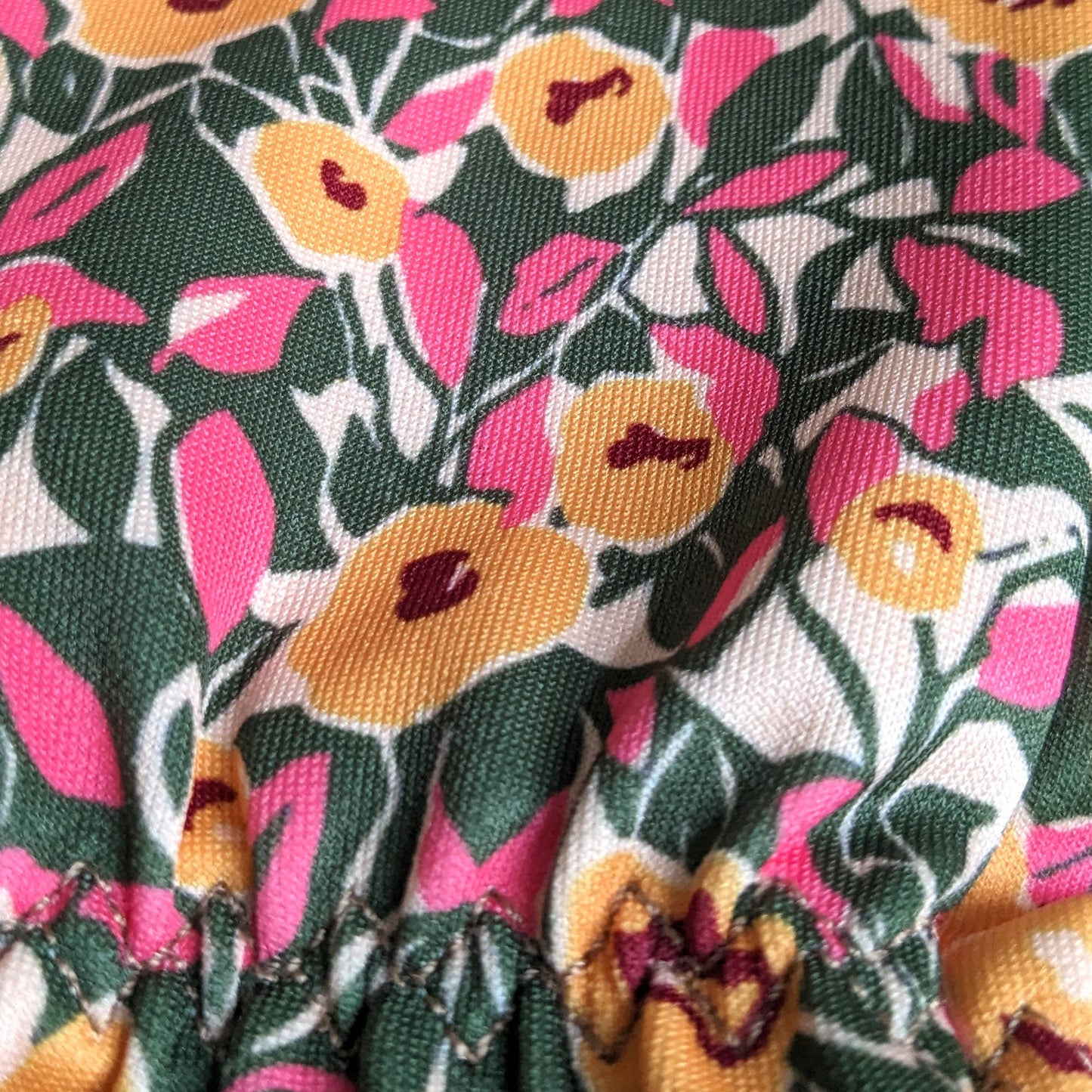 Willow & Belle Gardening Gloves - Mustard And Pink Flowers