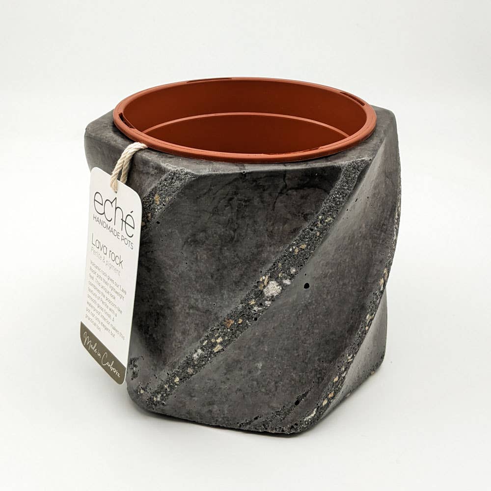 Lava Rock Swirl Pot