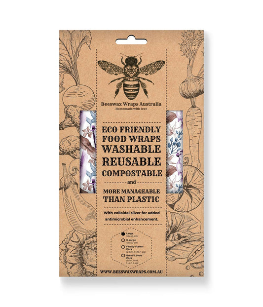 Beeswax Wrap. Large Single in Flora & Fauna
