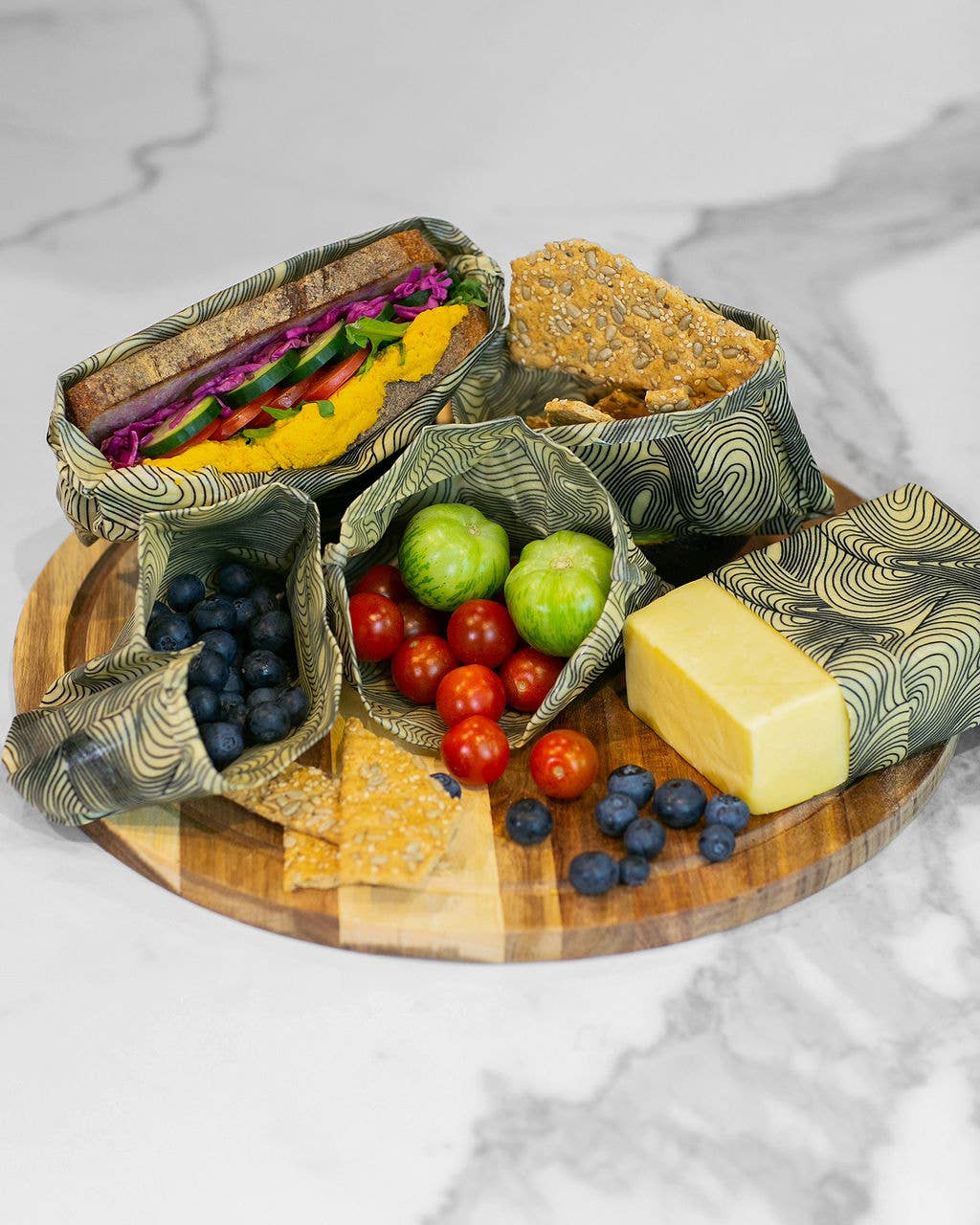 Beeswax Wraps Lunch & Snack in Flora & Fauna