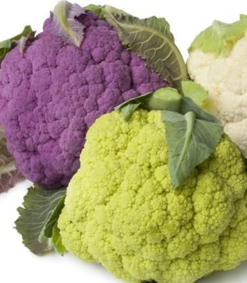 Heirloom Cauliflower Mixed Purple, Green and White seeds